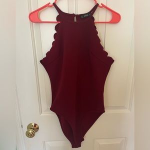 Maroon bodysuit